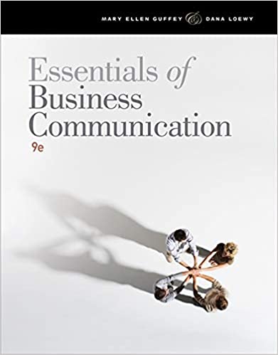 Essentials of Business Communication (9th Edition) BY Guffey - Orginal Pdf